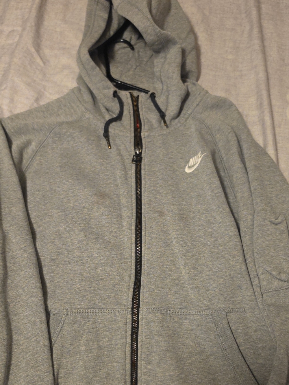 Nike Men’s Gray Full-Zip Hooded Windbreaker